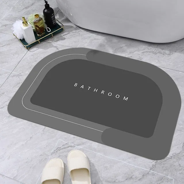 Quick-Drying Bathroom Mat Non-Slip Super-Absorbent Wet Floor & Bath Rug